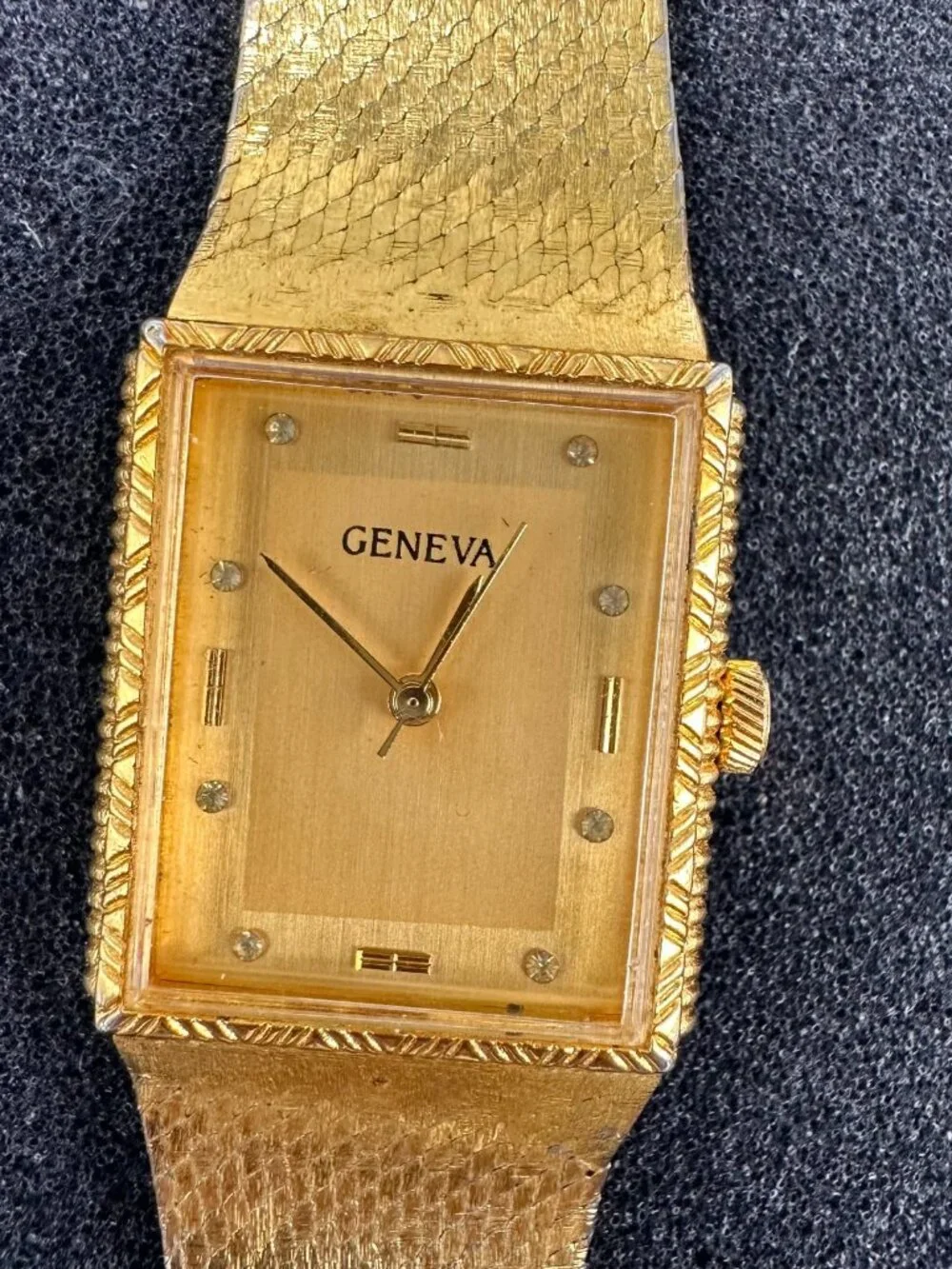 Vintage Geneva Watch Men Manual Wind 24MM Rec 14K GE Electroplated 8.5